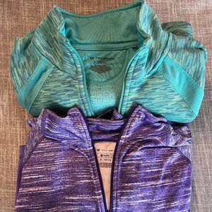 2 Fleece Lined Long Sleeve Athletic Shirts | Tek Gear